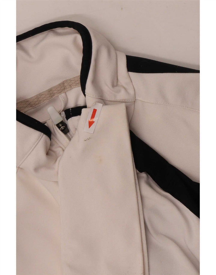 Nike Damen-Dri-Fit-Trainingsanzug-Oberteiljacke, UK 12, Mittelweiß, Farbblock