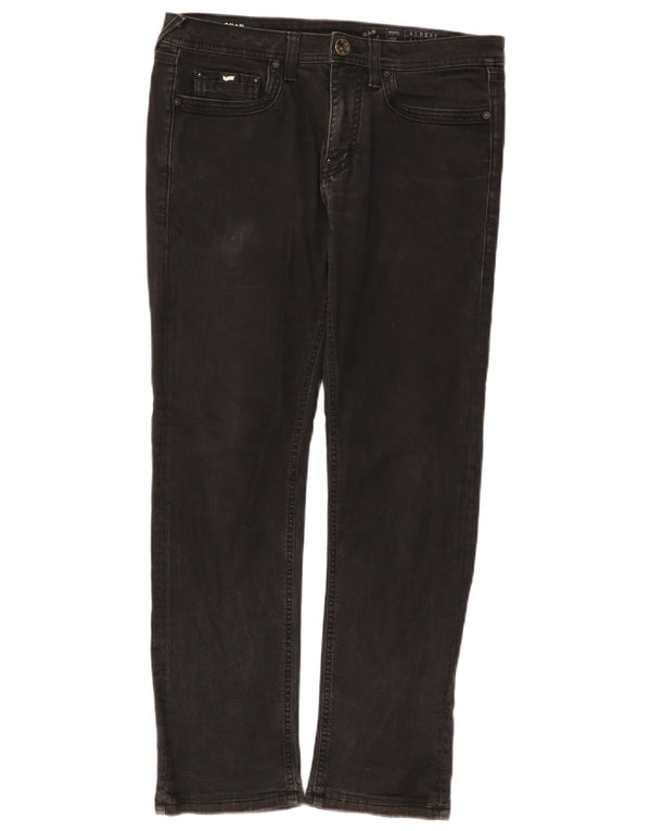 Gas Damen Albert Slim Jeans W33 L28 Schwarze Baumwolle