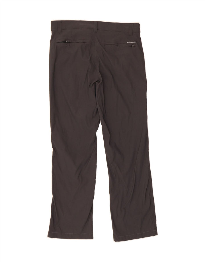 EDDIE BAUER Mens Straight Chino Trousers W33 L30 Grey Nylon Vintage Eddie Bauer and Second-Hand Eddie Bauer from Messina Hembry 