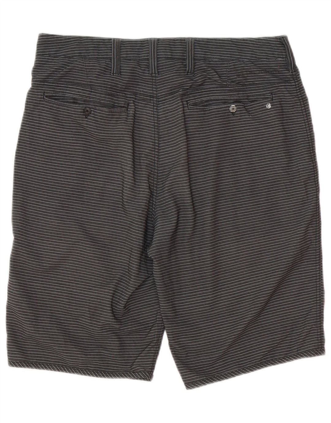 Hurley Herren Chinoshorts W31 Mittelgrau gestreiftes Polyester