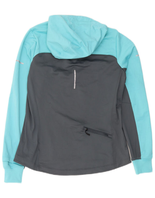 Nike Damen Dri Fit Kapuzenpullover-Trainingsanzug-Oberteil, UK 16, Größe L, Blau