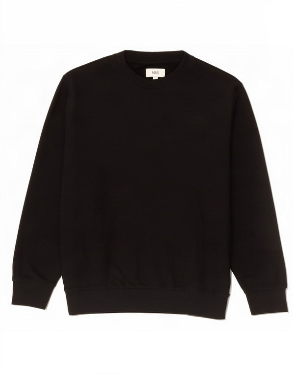 Marks & Spencer Mens Sweatshirt Jumper XL Black Cotton