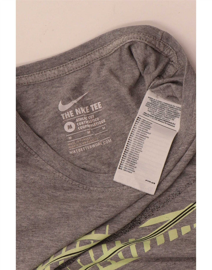Nike Herren-T-Shirt mit Grafik, mittelgraue Baumwolle