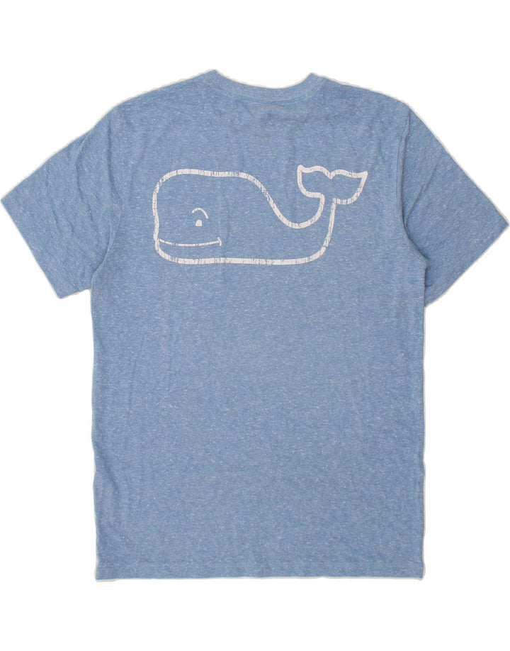 VINEYARD VINES Mens Graphic T-Shirt Top Small Blue Flecked Polyester Vintage Vineyard Vines and Second-Hand Vineyard Vines from Messina Hembry 