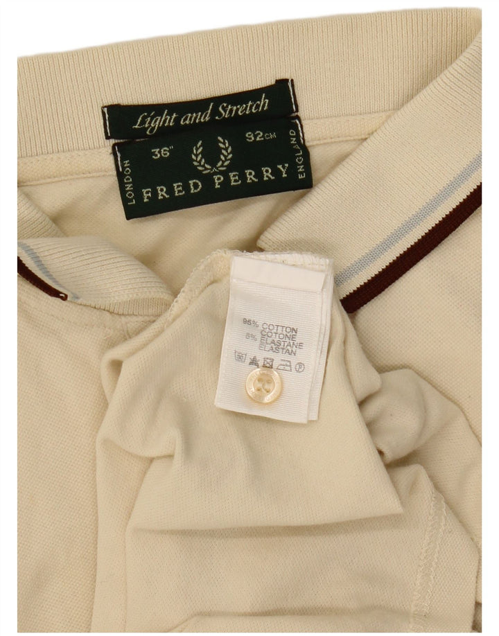 Fred Perry Herren Poloshirt Small Beige Baumwolle