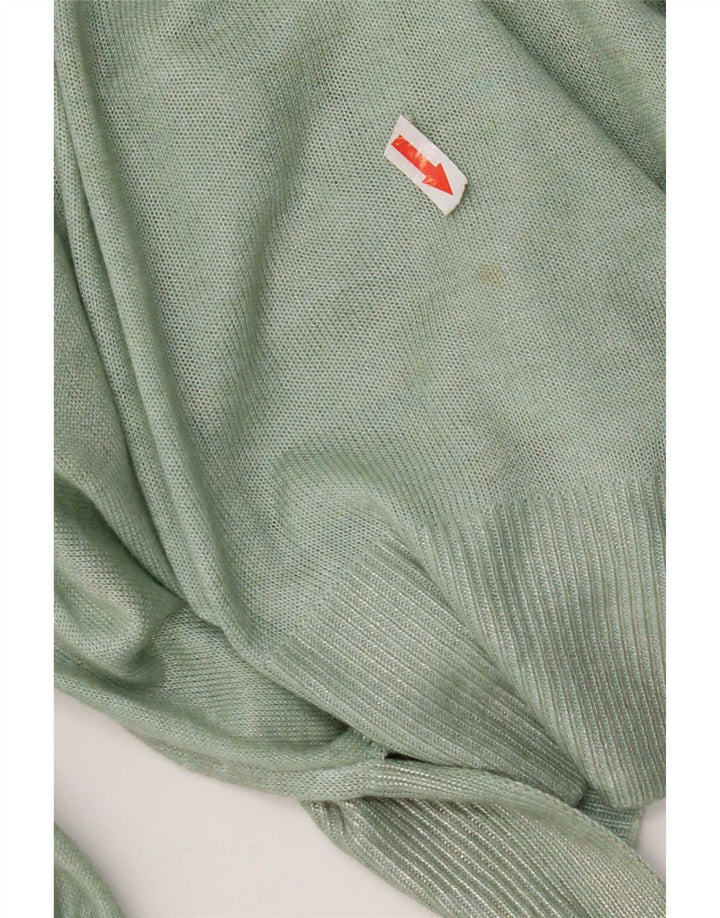 Zara Damen-Pullover mit U-Boot-Ausschnitt, Gr. 14, Mittelgrün