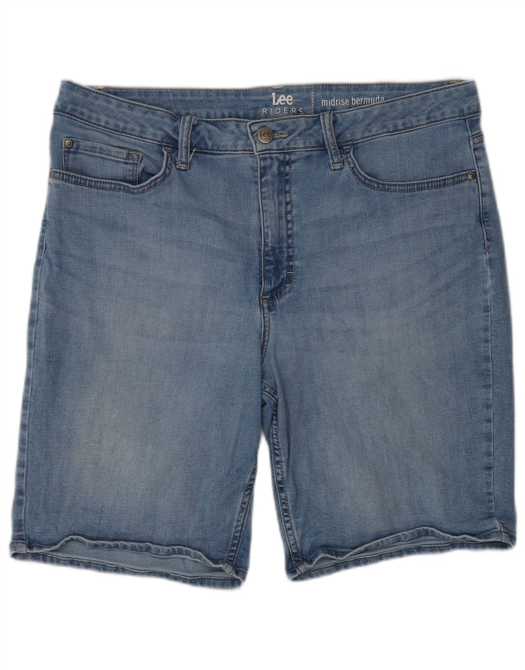 LEE Damen Riders Mid Rise Bermuda Denim Shorts W36 XL Blau