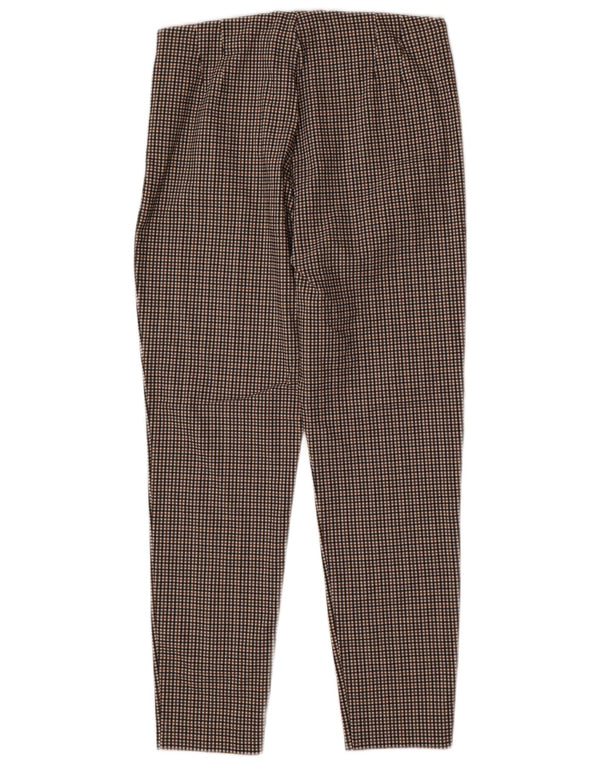 Zara Damen Tapered Anzughose 2XL W36 L27 Braun kariert