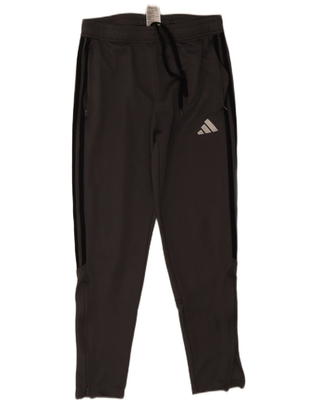 Adidas Herren-Trainingshose aus mittelgrauem Polyester