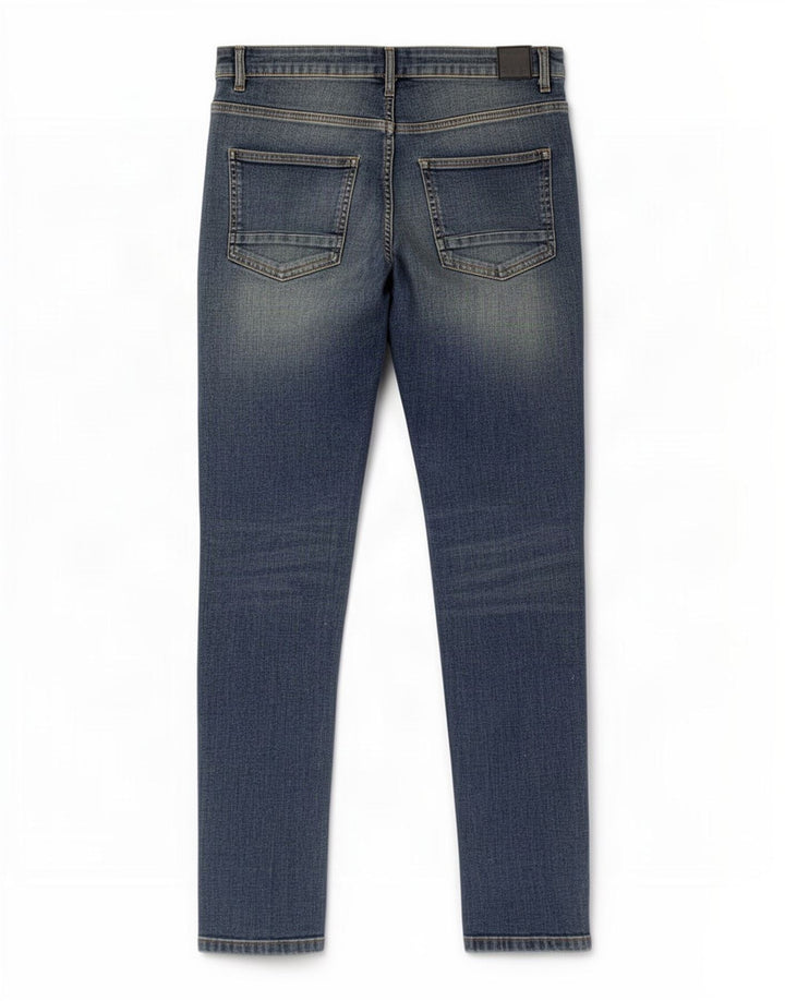Bench Herren Distressed Slim Jeans W34 L32 Blaue Baumwolle