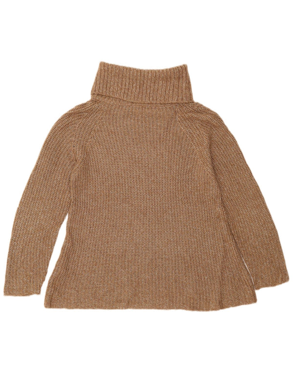 Massimo Dutti Damen-Pullover mit Rollkragen, Gr. 10, Größe S, Beige gefleckt