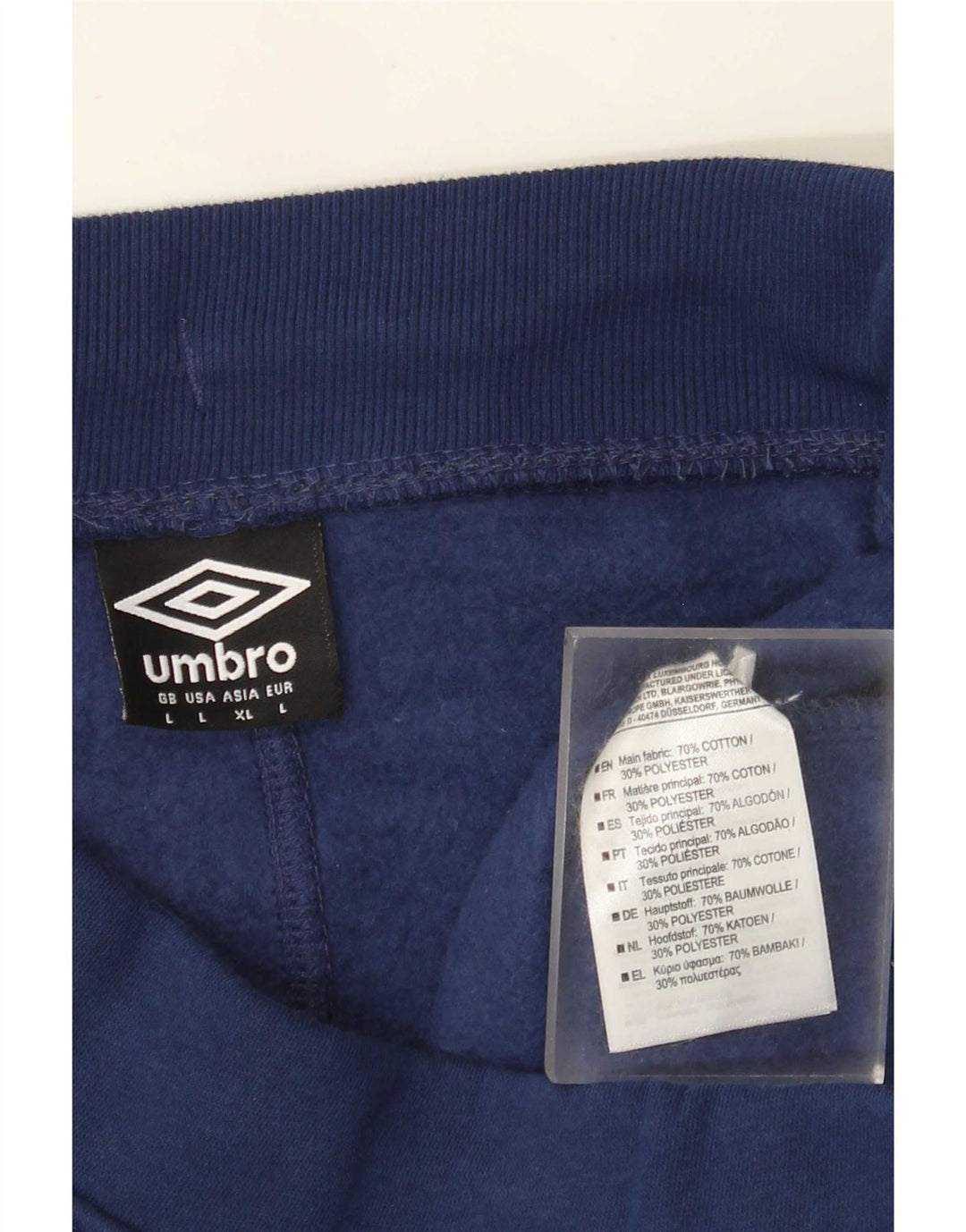 Umbro Herren-Sportshorts, groß, marineblaue Baumwolle