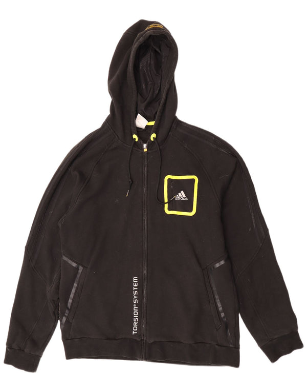 Adidas Herren Graphic Zip Hoodie Pullover XL Schwarz Baumwolle