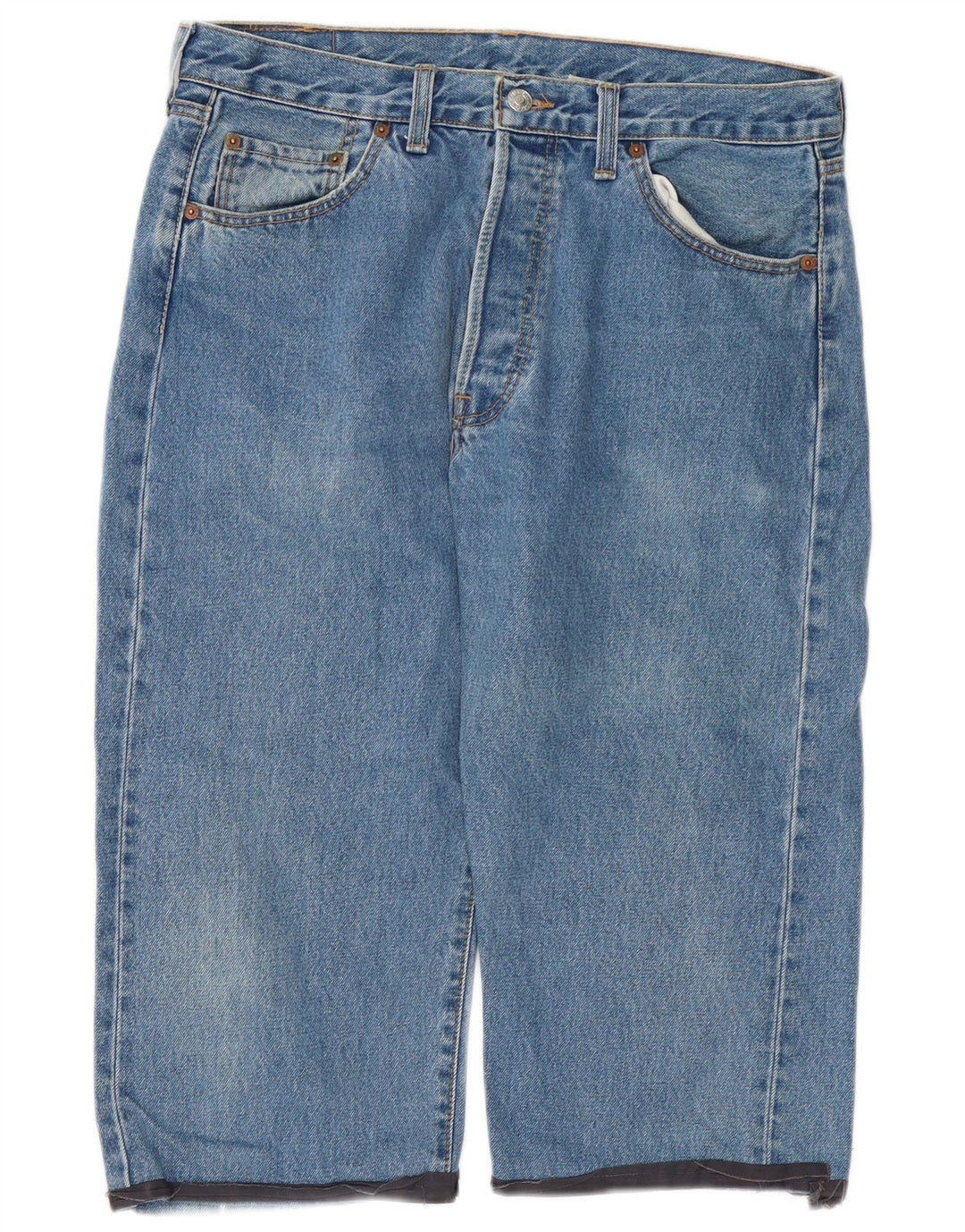 LEVI'S Herren 501 Capri-Jeans W34 L19 Blaue Baumwolle