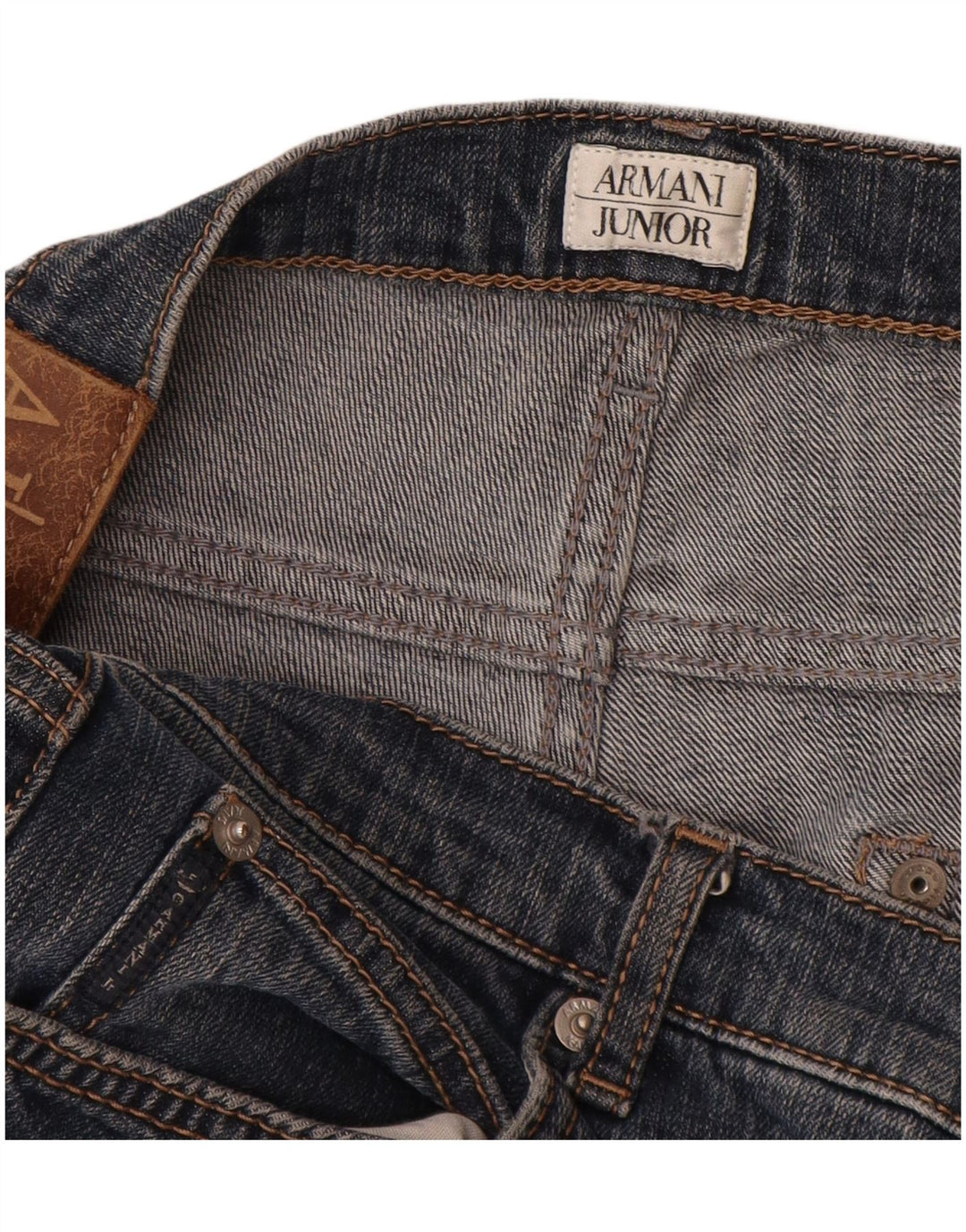 ARMANI JUNIOR gerade Jeans für Jungen, 15–16 Jahre, W32, L30, blaue Baumwolle