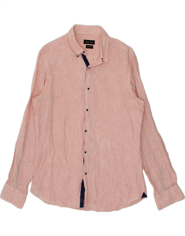 MASSIMO DUTTI Mens Shirt Large Red Pinstripe Vintage Massimo Dutti and Second-Hand Massimo Dutti from Messina Hembry 