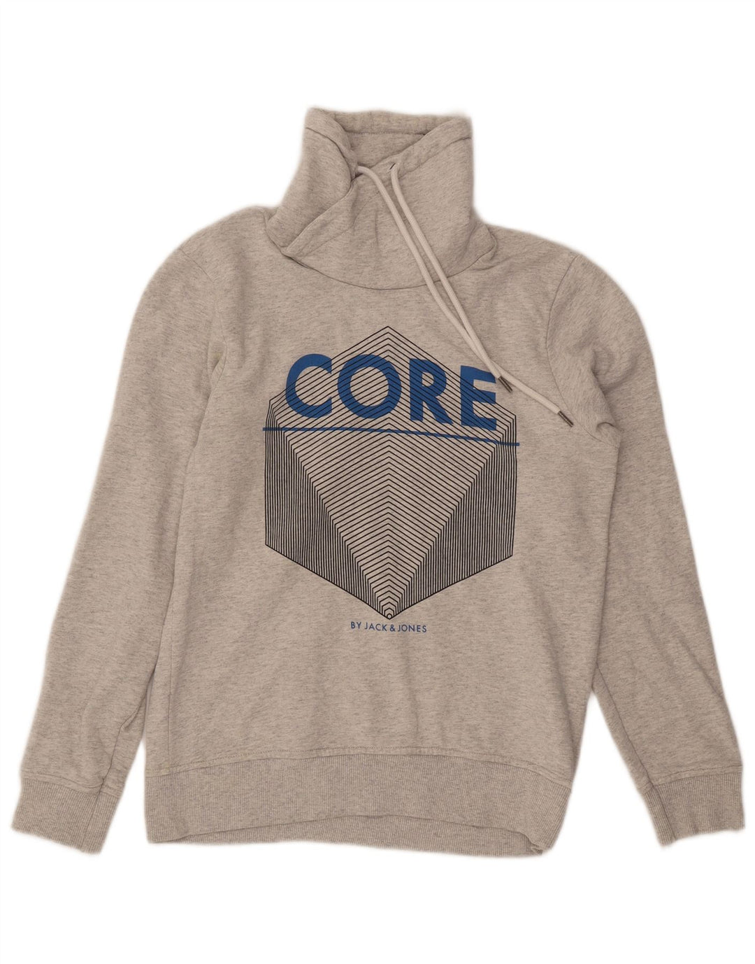Jack & Jones Herren-Kapuzenpullover mit Grafik, mittelgraue Baumwolle