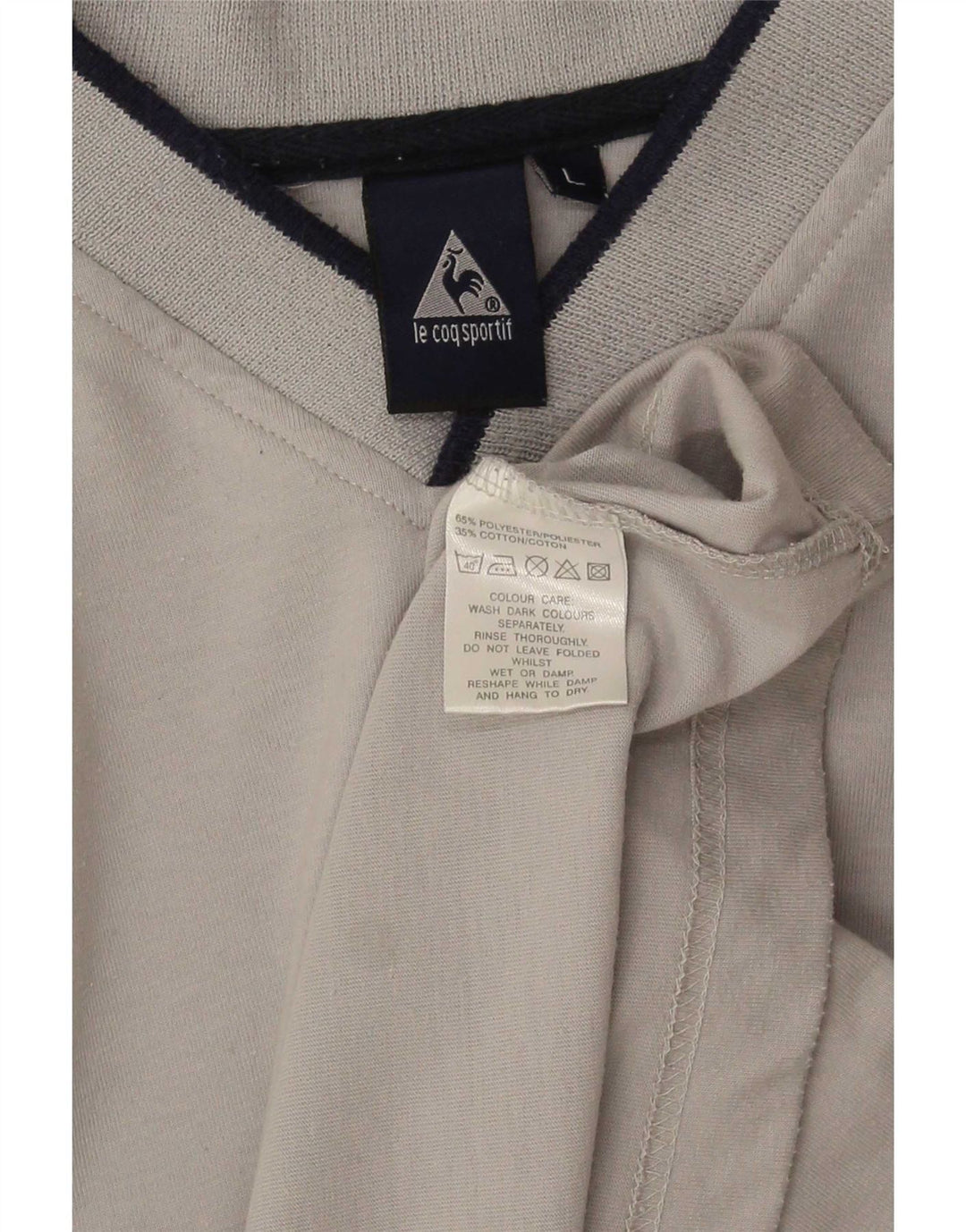 Le Coq Sportif Herren T-Shirt Top Large Grau Polyester