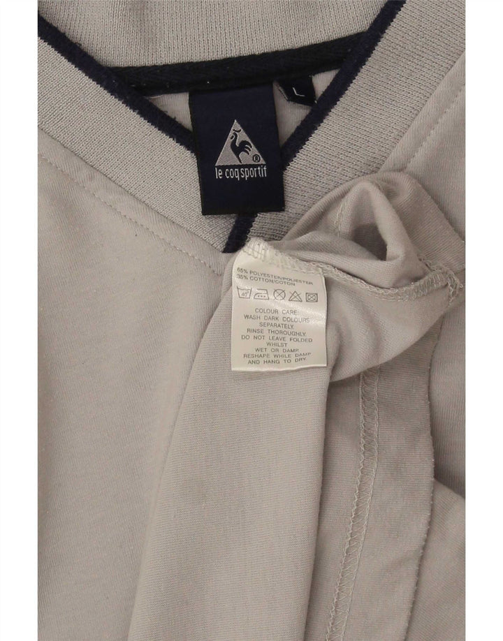 Le Coq Sportif Herren T-Shirt Top Large Grau Polyester