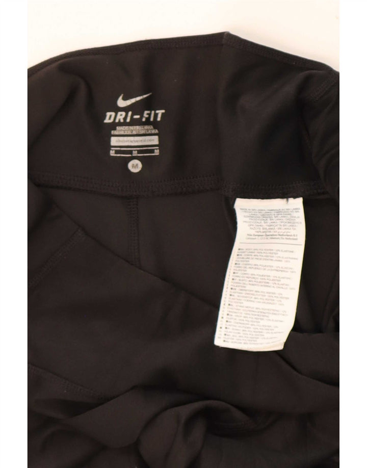 Nike Damen Dri Fit Trainingshose UK 14 Medium Schwarz Polyester
