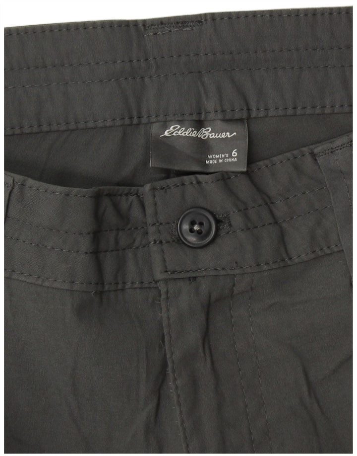 EDDIE BAUER Gerade Capri-Hose für Damen, US 6, Mittel, W28, L20, graues Nylon