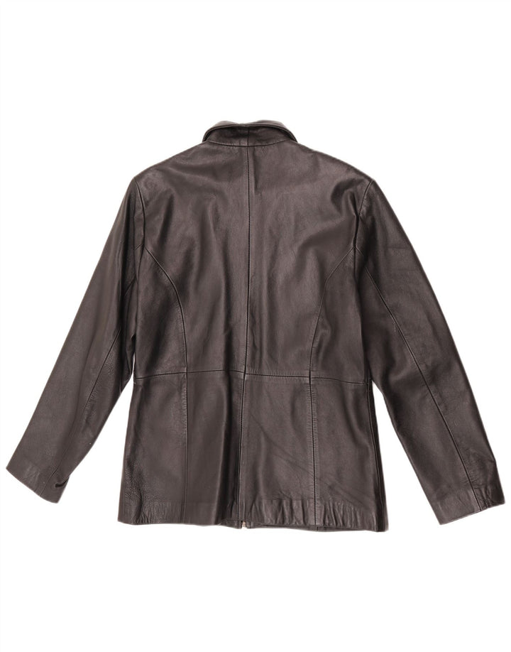 Heeli Damen Lederjacke UK 18 XL Schwarzes Leder