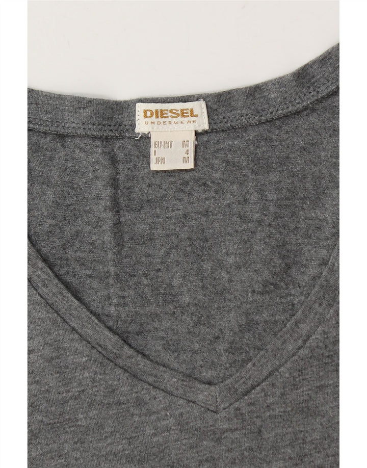 DIESEL Damen T-Shirt Top UK 12 Mittelgrau