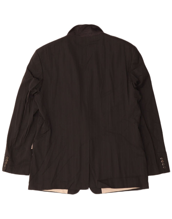 HUGO BOSS Herren-Blazer mit 2 Knöpfen, EU 60, 5XL, schwarze Schurwolle