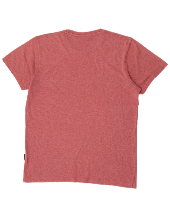 Pierre Cardin Herren-T-Shirt mit Grafik, groß, rosa, Polyester