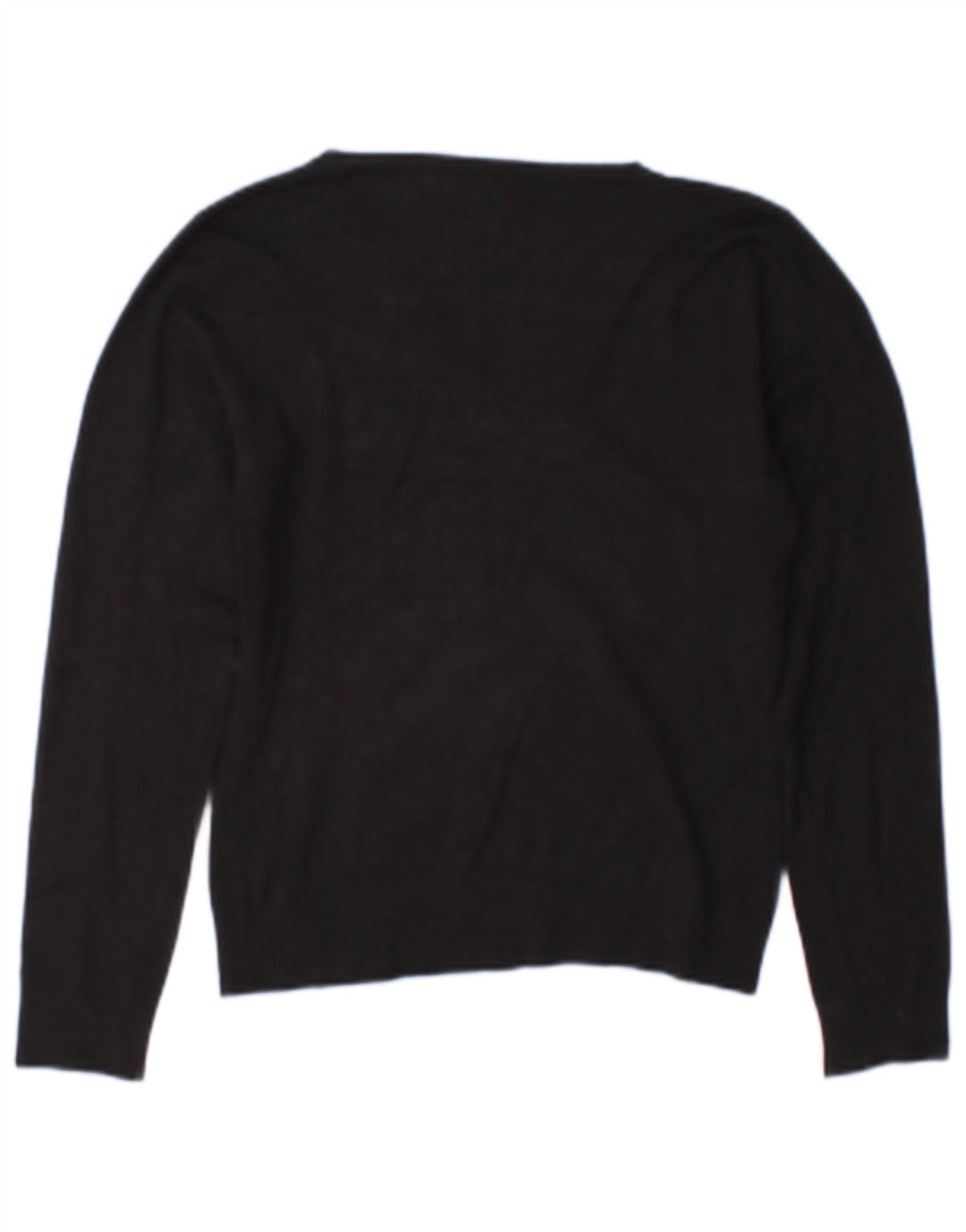 Zara Damen-Pullover mit V-Ausschnitt, UK 12, Mittelschwarz, Viskose