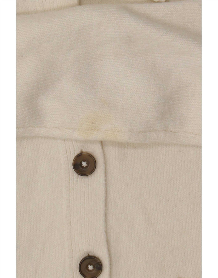 Marks & Spencer Damen Crop Cardigan Pullover UK 10 Small Weiß Polyester