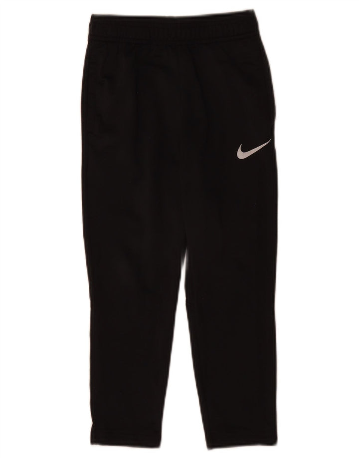 Nike Jungen-Trainingshose, 4–5 Jahre, Größe S, Schwarz, Polyester