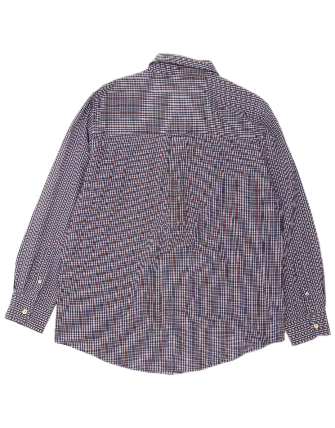 Chaps Herrenhemd aus mittelblauer Gingham-Baumwolle