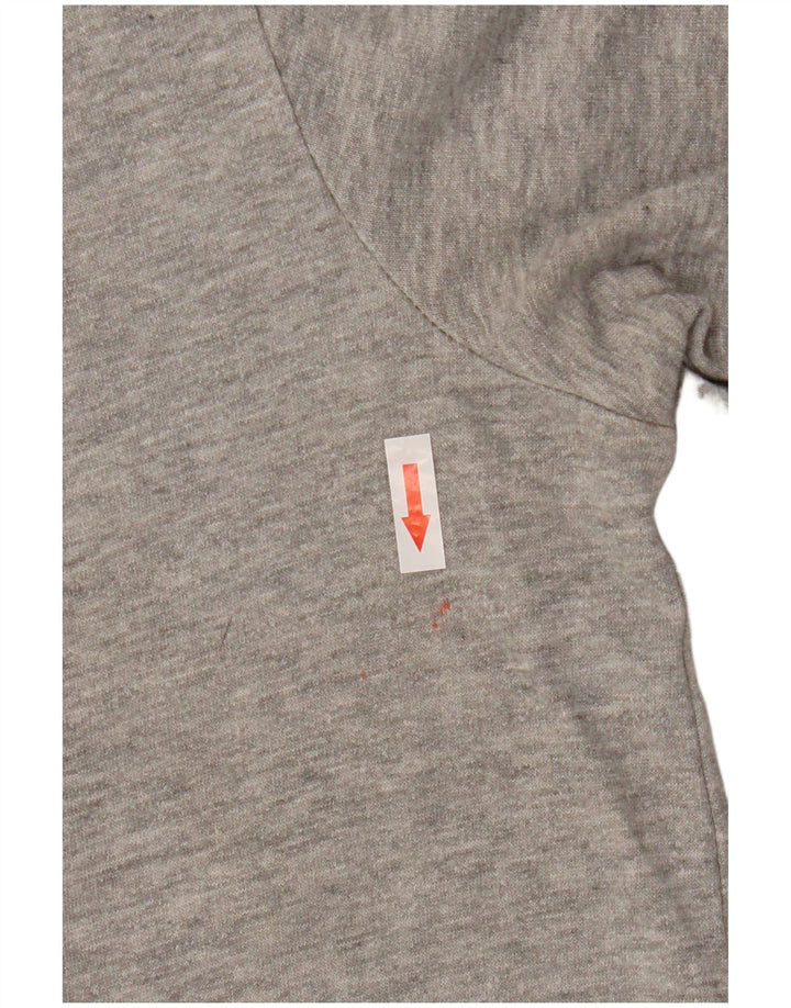 Kappa Herren-Sweatshirt-Pullover aus mittelgrau gefleckter Baumwolle