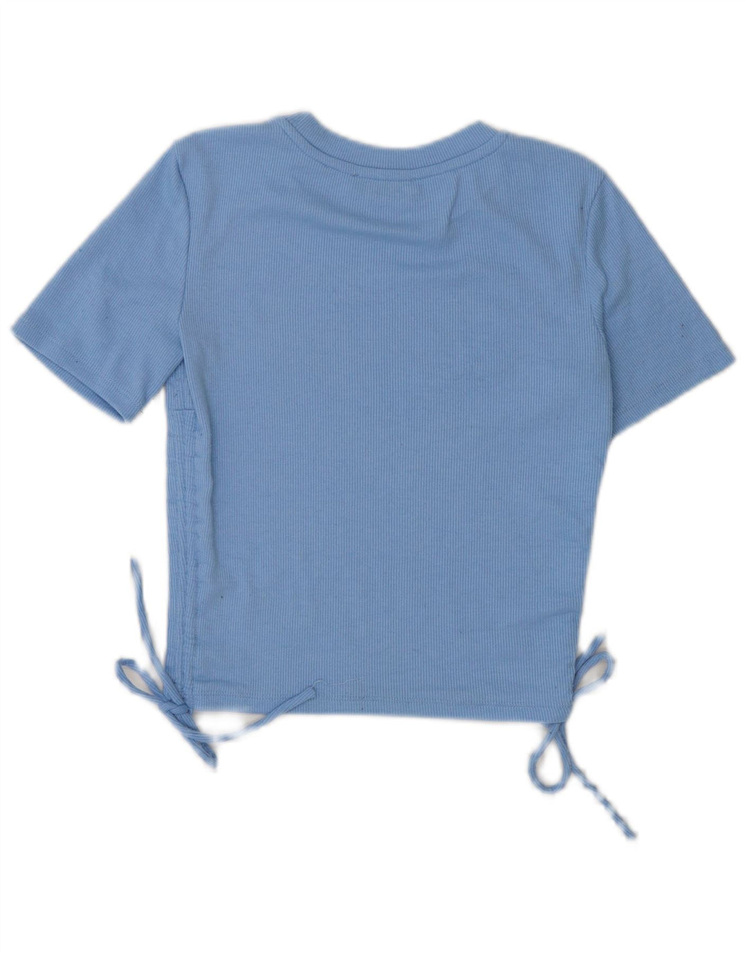 Zara Damen Crop T-Shirt Top UK 10 Small Blau