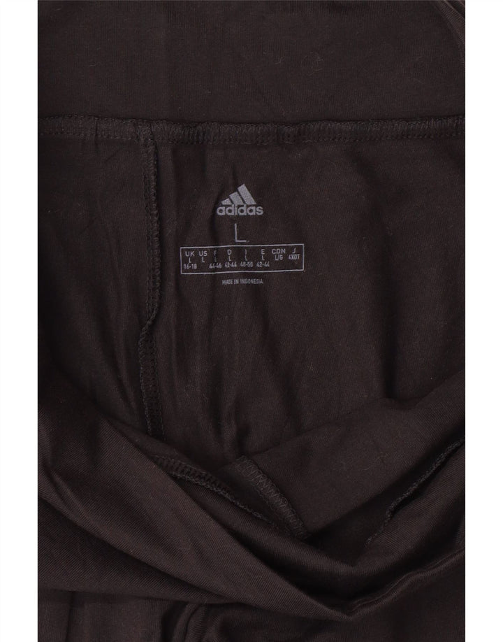 ADIDAS Damen Graphic Leggings UK 16/18 Large Schwarz