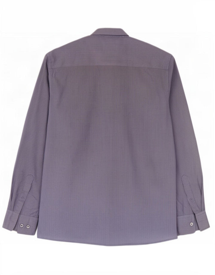 Pierre Cardin Herrenhemd, großes blaues Nadelstreifen-Polyester