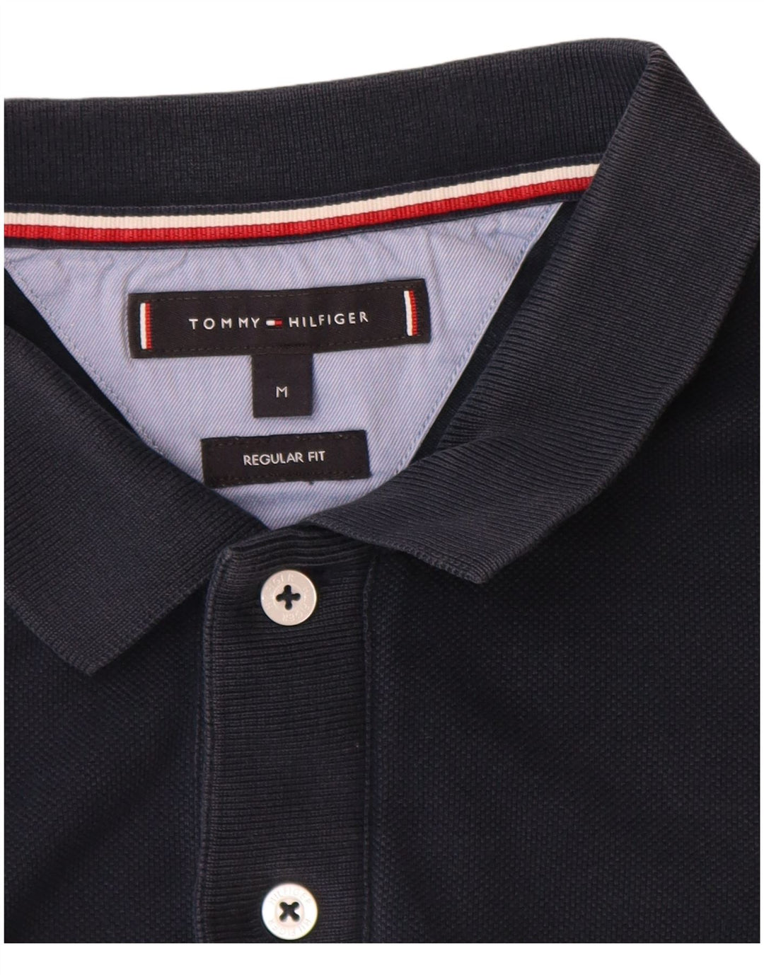Tommy Hilfiger Herren-Poloshirt mit normaler Passform, mittleres Marineblau