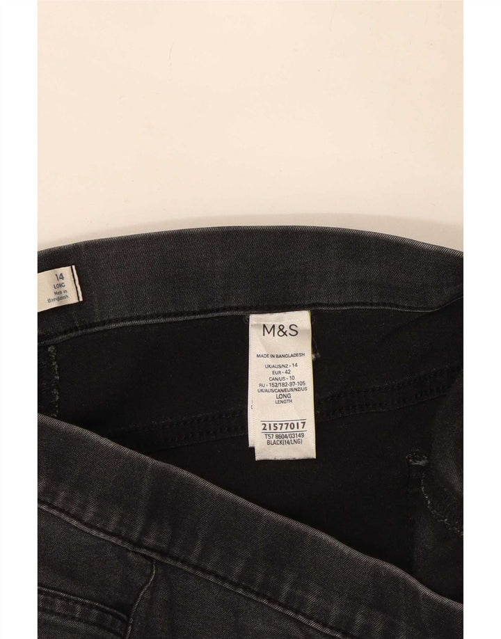 Marks & Spencer Damen Jegging-Jeans UK 14 Medium W30 L29 Schwarze Baumwolle