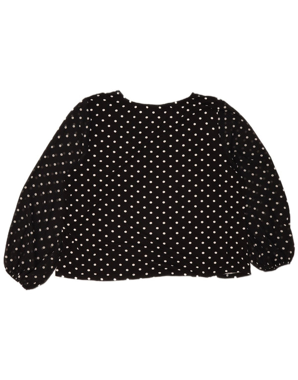 Marks & Spencer Damen Autograph Langarm-Blusenoberteil UK 14 Medium Schwarz