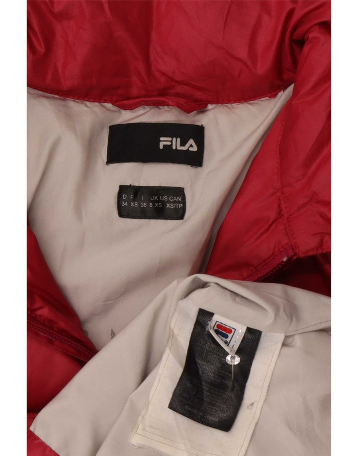 Fila Damen Wattierte Jacke UK 8 Small Rosa Polyester