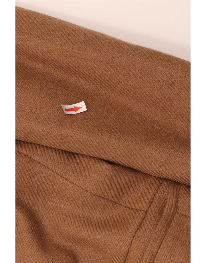 Vintage Damen Kurzmantel UK 14 Medium Beige Animal Print