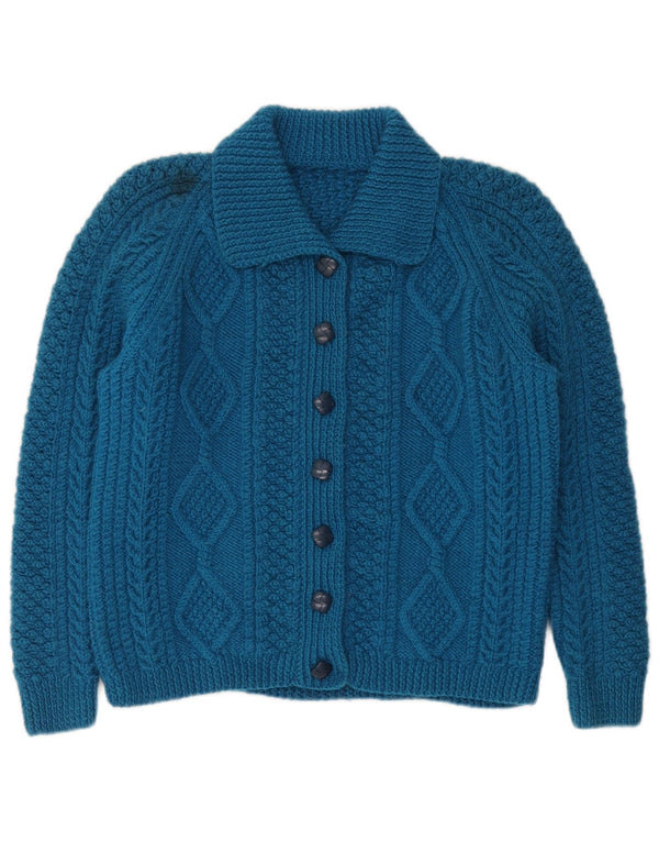 Vintage Damen Cardigan Pullover UK 10 Klein Blau