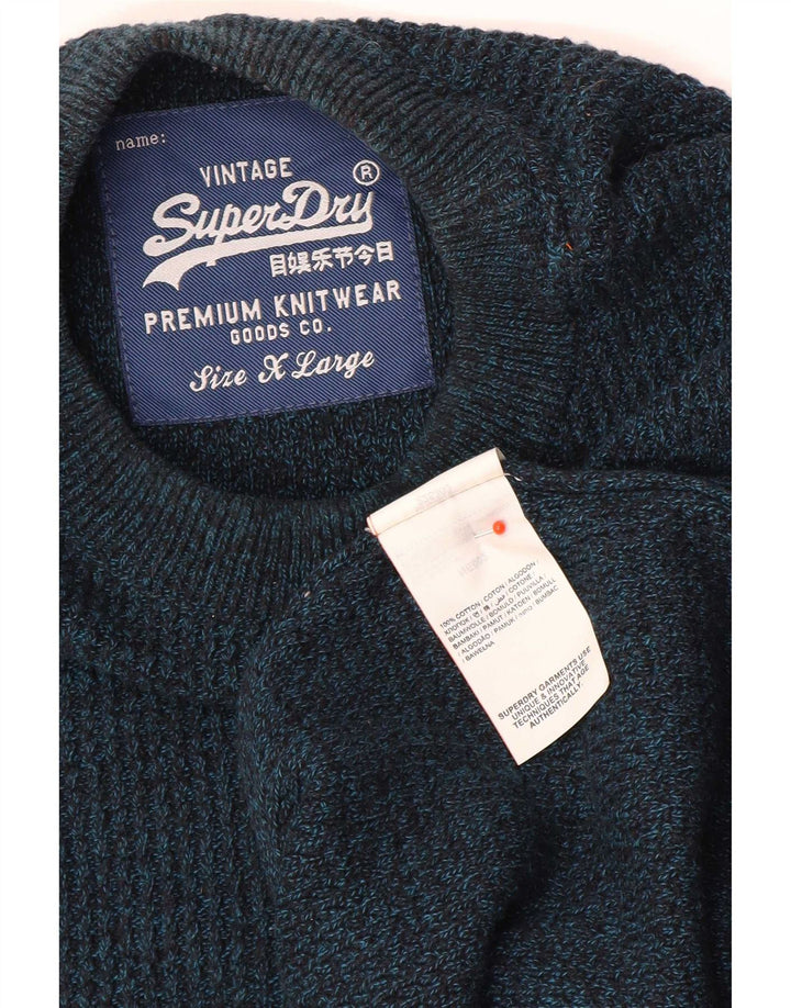 Superdry Herren-Pullover mit Rundhalsausschnitt, XL, Marineblau