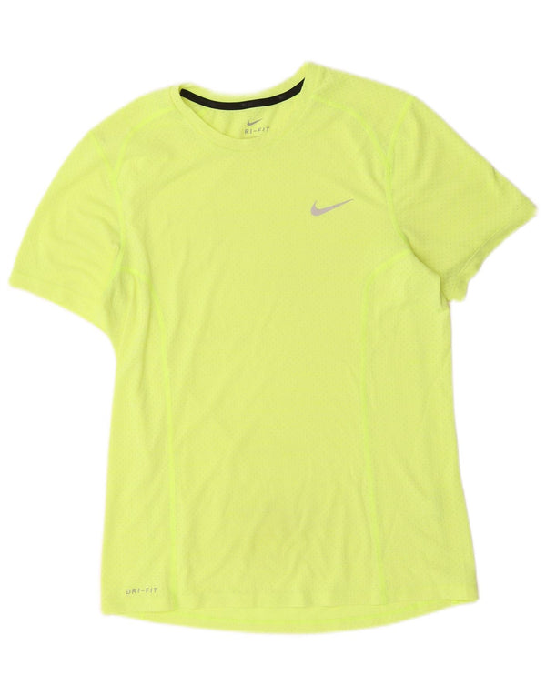 Nike Herren Dri Fit T-Shirt Top Small Gelb