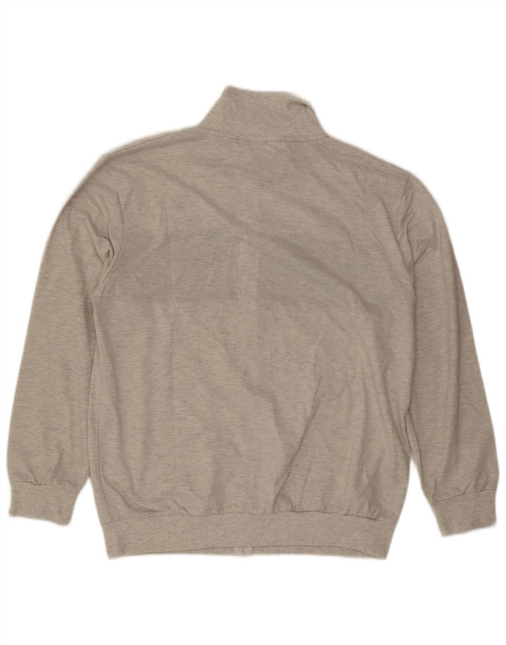Kappa Herren-Trainingsanzugoberteil, Jacke, 2XL, graues Colourblock-Polyester