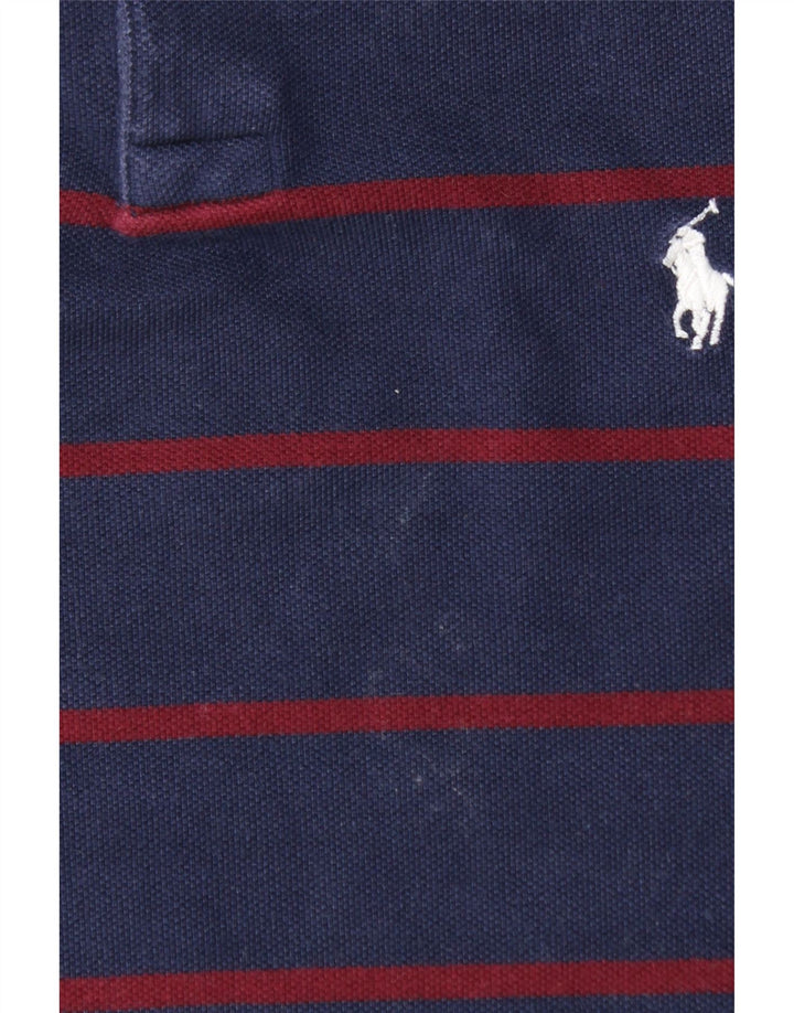 POLO RALPH LAUREN Herren-Poloshirt mit schmaler Passform, mittleres Marineblau gestreift