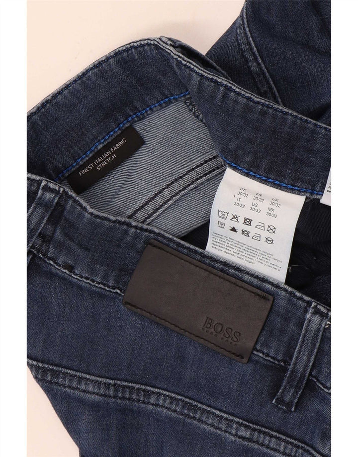 Hugo Boss Herren Slim Jeans W30 L29 Marineblau Baumwolle