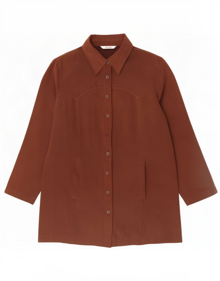 Westerlind Damen-Mantel aus Wildlederimitat, EU 46, XL, braun, Polyester