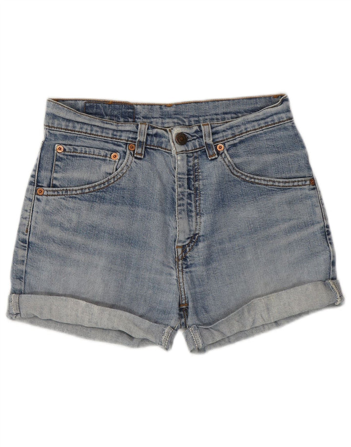 LEVI'S Womens 525 Denim Shorts W28 Medium Blue Cotton